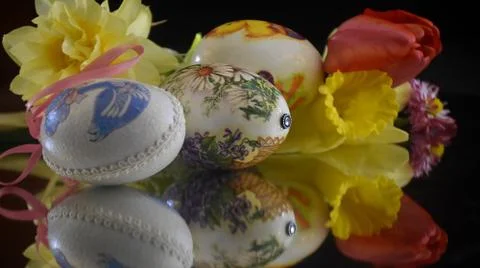 4694-colorful easter eggs Stock Photos