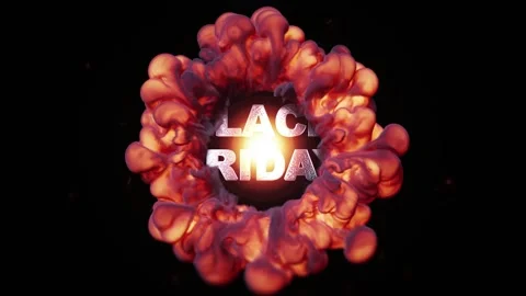 47 Animation Text Firewave Effect Black Friday 库存影片 133058055