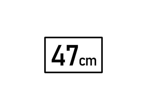 47 centimeters icon vector illustration, 47cm size Illustrazione stock