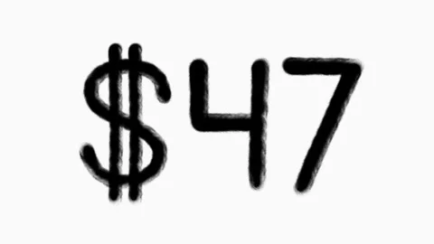 47 Dollar Hand Drawn Animation For Finance Currency Money Business Concept Stock Footage 305992527