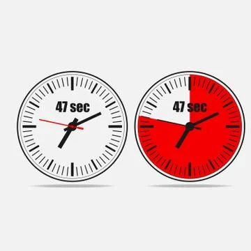 47 seconds clock icon Stock Illustration