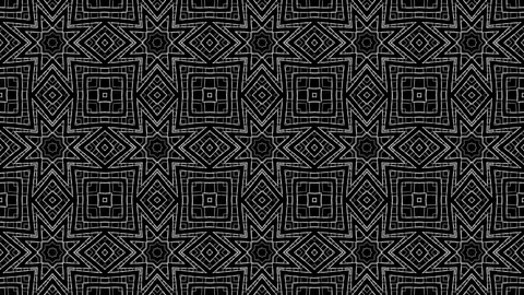 471 Kaleida 20  45 Starlish edges b&amp;amp;w inv Stock Footage 297650236