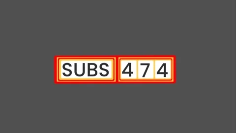 474 Subscribers countdown Stock Footage 274376433
