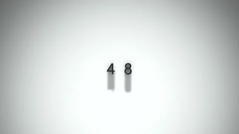 48 3D title animation matte black text on a white background Stock Footage 300715329