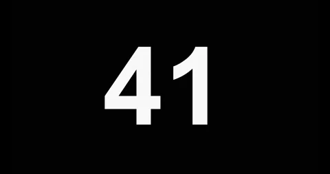 48. 4K Resolution. Countdown of 48 seconds, with black background Stock Footage 235912775