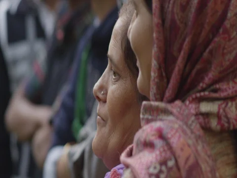 48 fps Slow Motion Shot of People Protesting in New Delhi, India Stock Footage 81618411