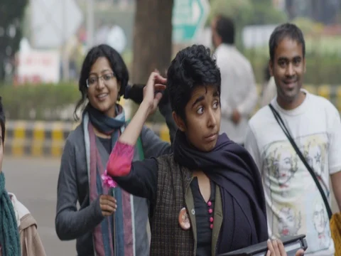 48 fps Slow Motion Shot of People Protesting in New Delhi, India Stock Footage 81618425
