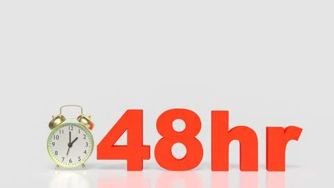 48 Hour Time Management Concept with Deadline and Extended Work Cycle 3d re.. Stock-Illustration