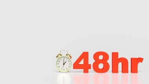 48 Hour Time Management Concept with Deadline and Extended Work Cycle 3d re.. イラスト素材