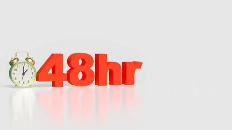 48 Hour Time Management Concept with Deadline and Extended Work Cycle 3d re.. Stock-Illustration