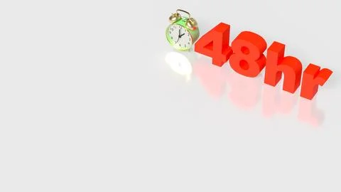 48 Hour Time Management Concept with Deadline and Extended Work Cycle 3d re.. Stock Illustration