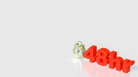 48 Hour Time Management Concept with Deadline and Extended Work Cycle 3d re.. イラスト素材