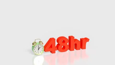 48 Hour Time Management Concept with Deadline and Extended Work Cycle 3d re.. イラスト素材