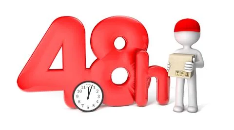 48 hours delivery Stock Illustration