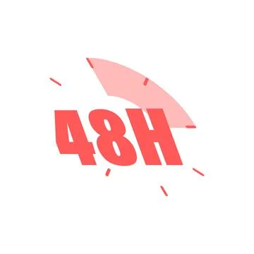 48 Hours icon symbol vector. Stock Illustration
