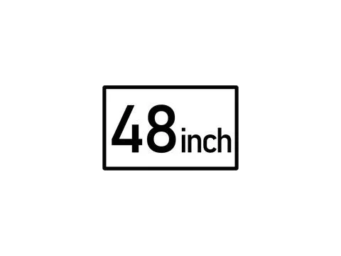 48 inches icon vector illustration, 48inch size Illustrazione stock