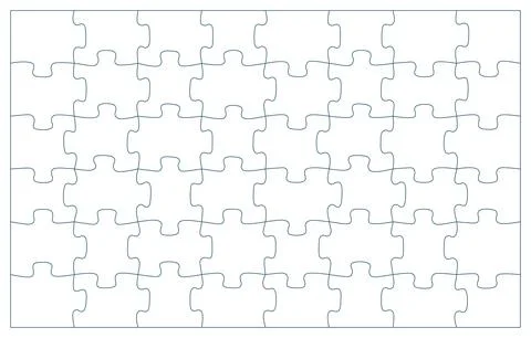 48 puzzle pieces vector illustration Stock Illustration