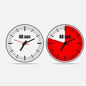 48 seconds clock icon Stock Illustration