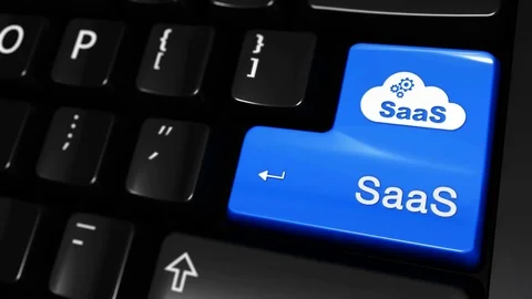 485. Saas Moving Motion On Computer Keyboard Button. Stock Footage 95378847