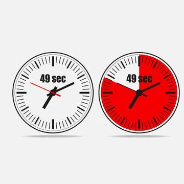 49 seconds clock icon Stock Illustration