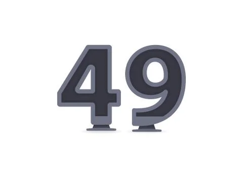 49 vector number design. For logo, brand label, design elements, corporate id Stock Illustration