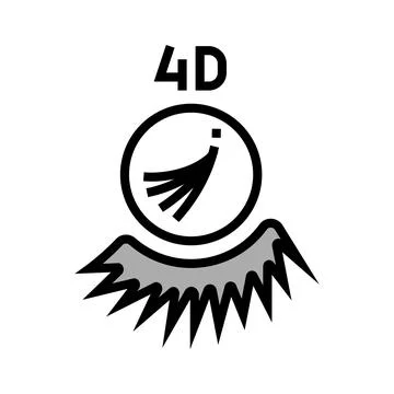 4d eyelashes color icon vector illustration Ilustración de archivo