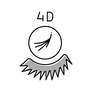 4d eyelashes color icon vector illustration Ilustración de archivo