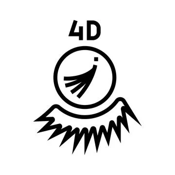 4d eyelashes line icon vector illustration Ilustración de archivo