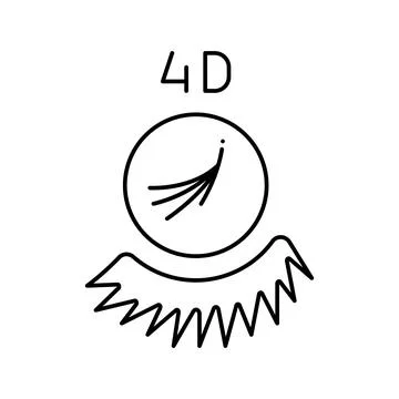 4d eyelashes line icon vector illustration Ilustración de archivo