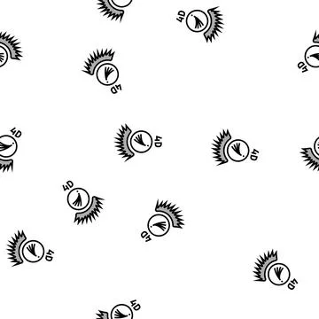 4d eyelashes vector seamless pattern Stockillustratie