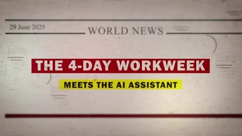The 4Day Workweek Meets the AI Assistant Stock Footage 318782859