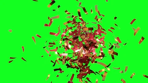 4d,Uhd,3d New year confetti exploding Stock Footage 130841317