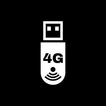 The 4g adapter icon. Transfer and connection, data, 4g symbol. UI. Web. Logo 무료 스톡 일러스트
