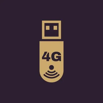 The 4g adapter icon. Transfer and connection, data, 4g symbol. UI. Web. Logo 스톡 일러스트