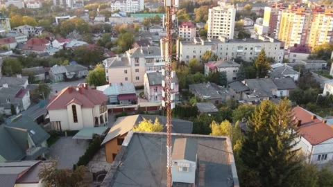 4G and 5G cellular tower Stock Footage 163049274