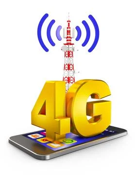 4G and smartphone Stock Illustration