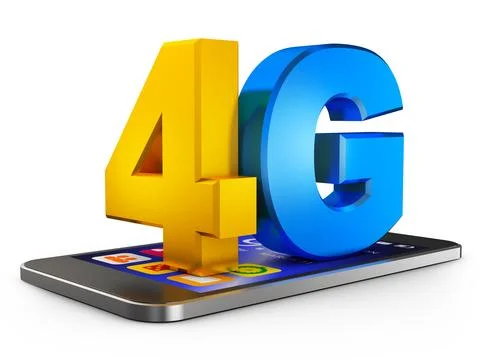 4G and smartphone Stock Illustration