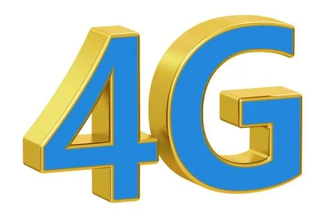 4G concept, 3D rendering Illustrazione stock