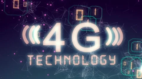 4g with digital technology concept Stock Footage 93888798