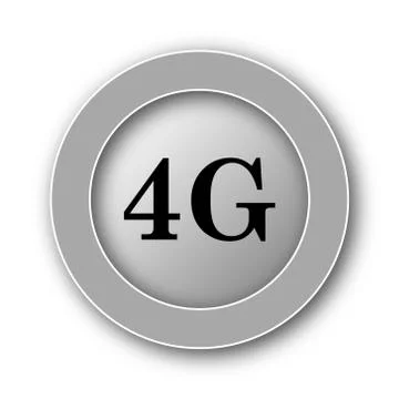 4G icon. Internet button on white background.. Stock Illustration