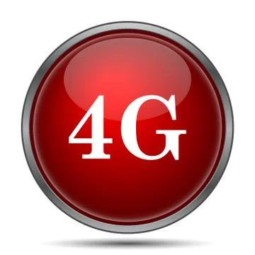 4G icon. Internet button on white background.. Stock Illustration