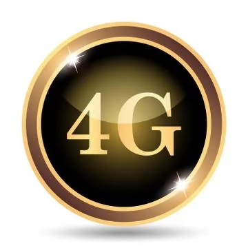 4G icon. Internet button on white background.. Stock Illustration