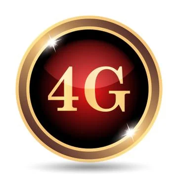 4G icon. Internet button on white background.. Stock Illustration