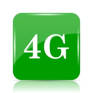 4G icon. Internet button on white background.. Stock Illustration