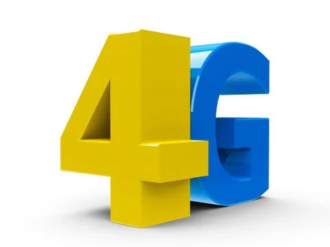 4G icon isometry Stock Illustration