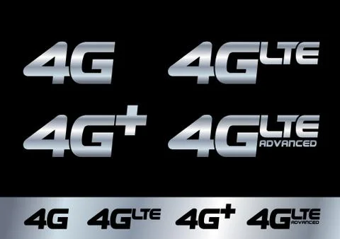 4G Logos Stock Illustration