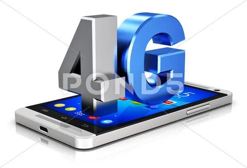 4G LTE wireless technology concept Stock Illustration