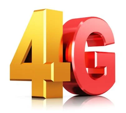 4G LTE wireless technology logo Stock Illustration