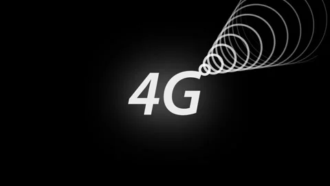 4G Mobile Network Wireless Signal Technology Icon 库存影片 345100323