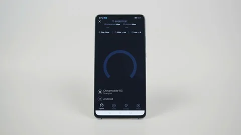 4G Mobile Phone Speed Test Stock Footage 120498975